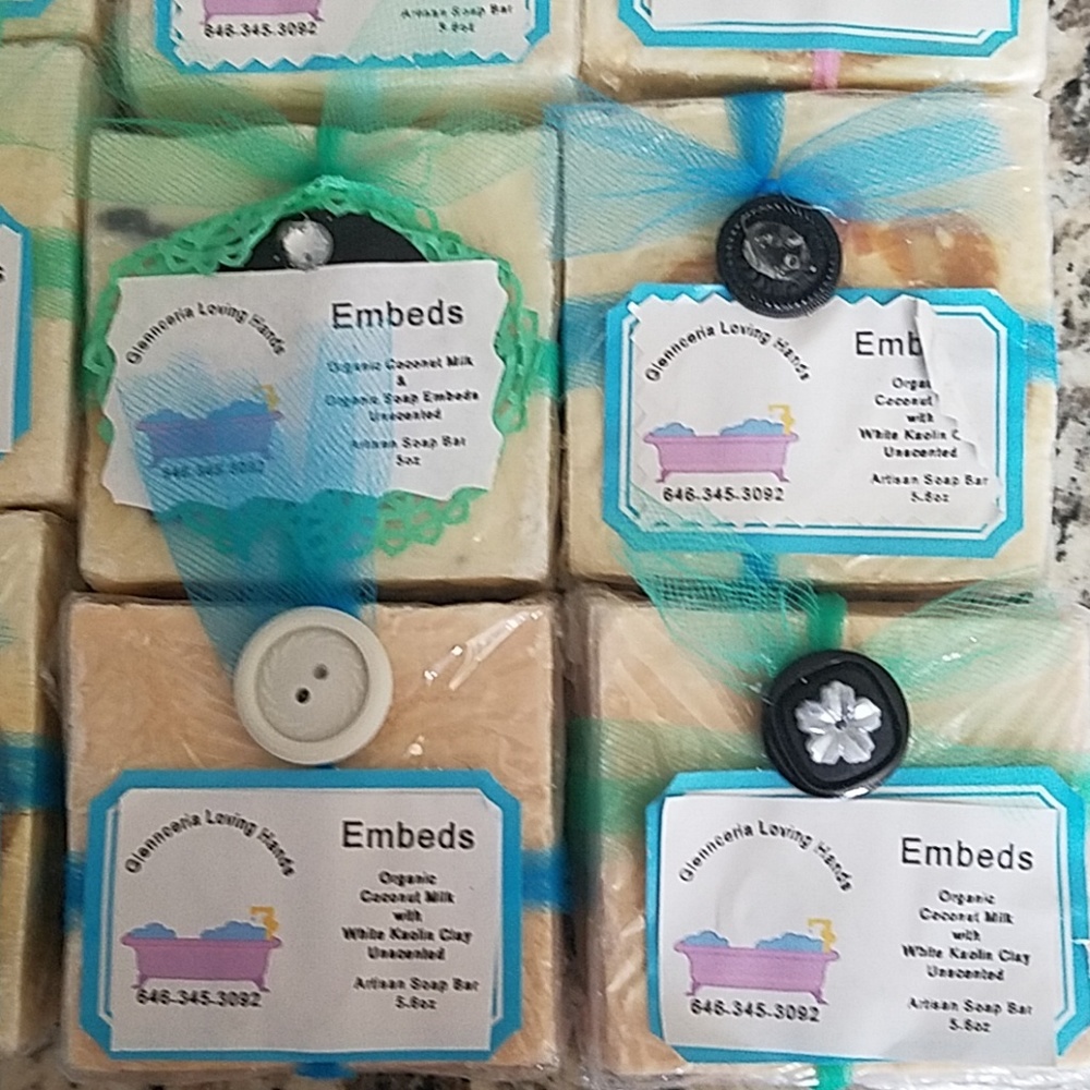 Embeds * Handmade Artisan Soap Bar *